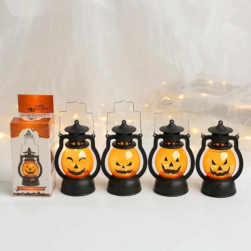 TaimeiMao 4x Halloween Deko Laternen LED - Kürbis Laternen Für Garten & Party Ohne Batterie