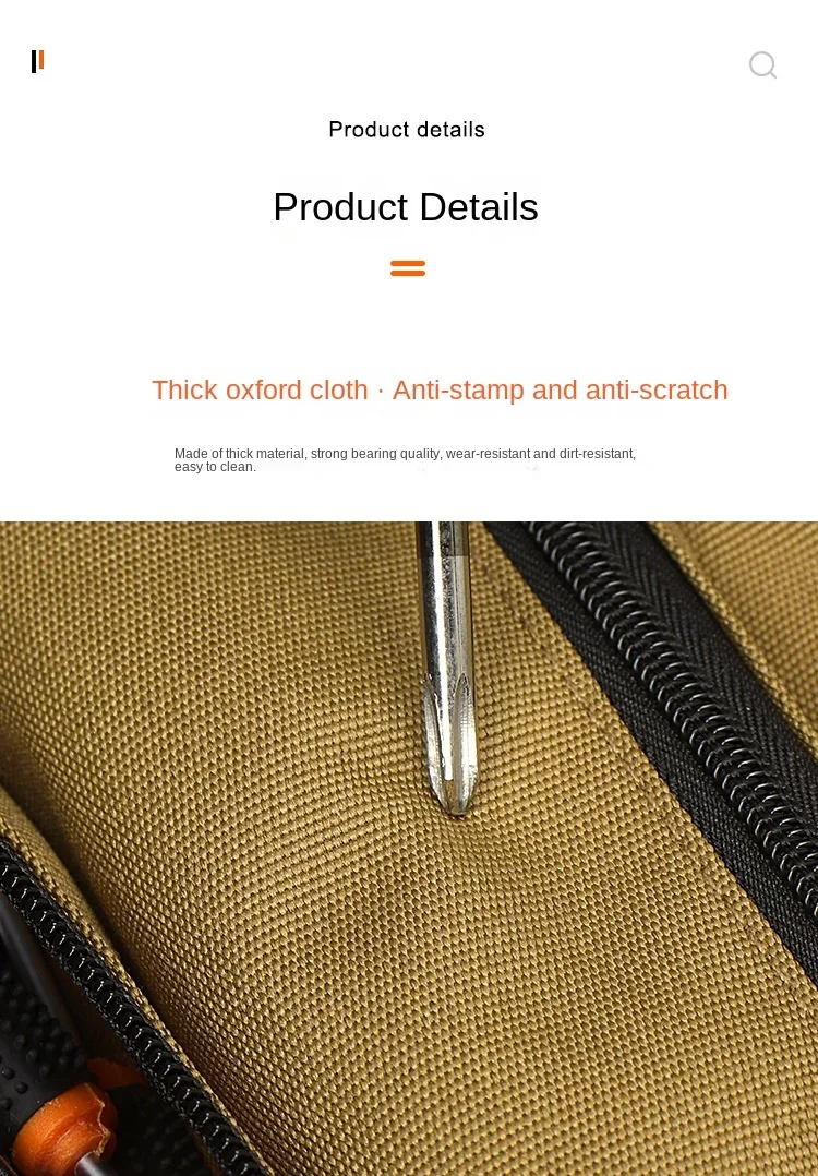 Portable Customized Multi-Pocket Tool Bag Craftsman Kit Storage Electrician Tool Roll Bag