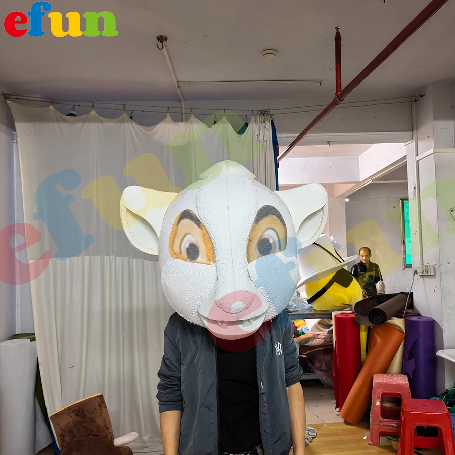 Efun MOQ 1 PC Custom  Yellow Raccoon Mascot Costume Adult Cartoon yellow lion Character Costume for Sale