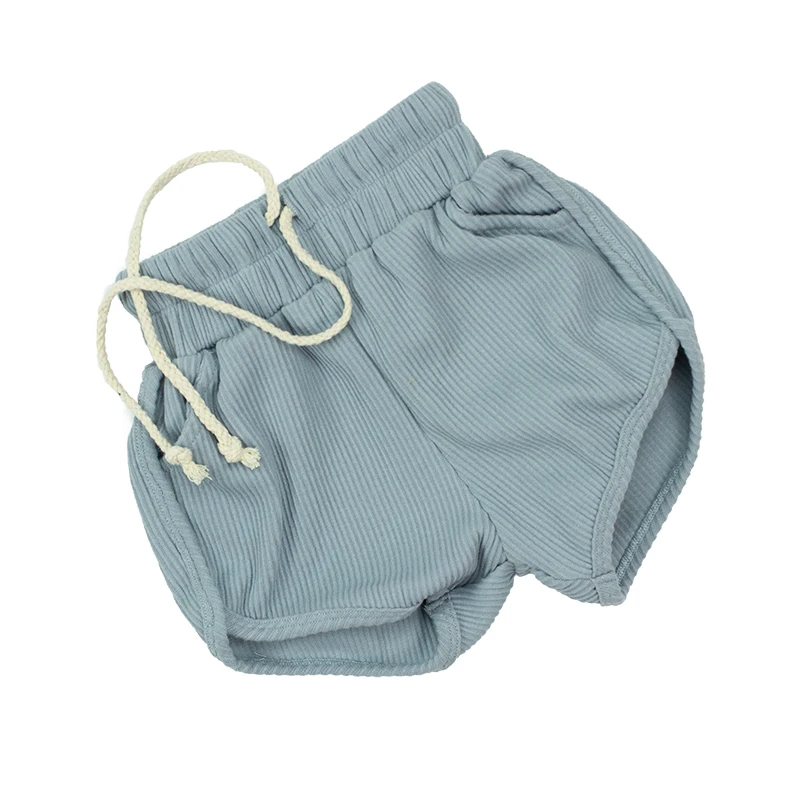 
Горячая Распродажа модная детская одежда спортивный стиль ребристый хлопок пояс велосипедные шорты наборы 