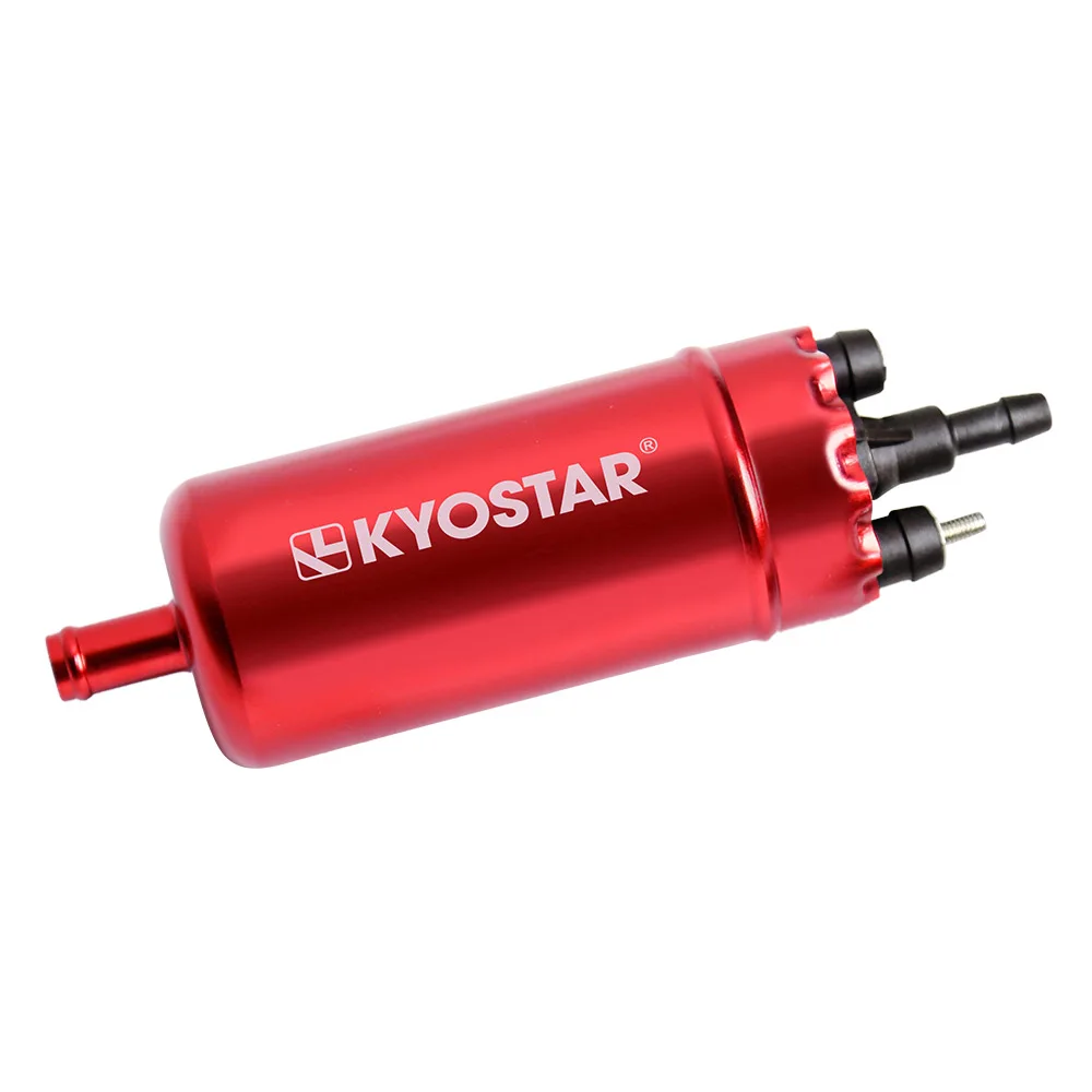 Kyostar Max Pressure 8.5BAR 125 Psi In Line High Pressure Fuel Pump Installation Kit Universal 12V