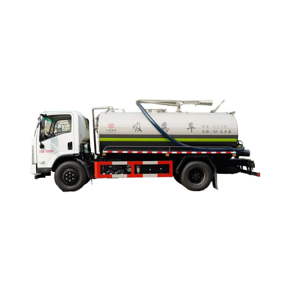 Hot-Selling 8-10 Cubic Meters Sewer Pumping Truck Diesel Manual Transmission for Toilet Feces Sewage Transportation New