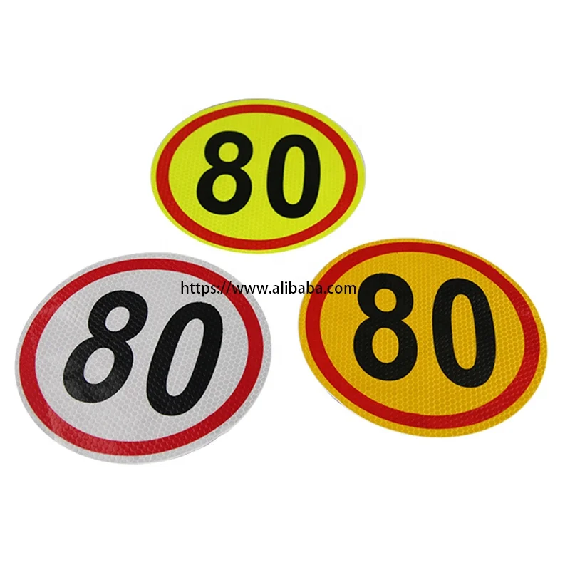 Custom Cheap Car Reflective Speed Limit Sign  Vinyl  Stickers