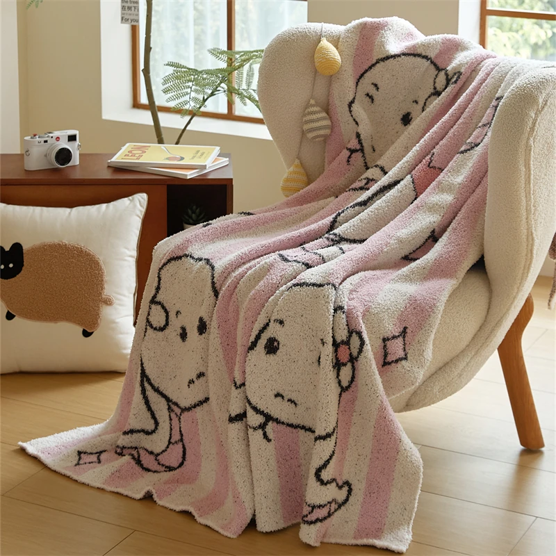 SNK Cute New Soft Snake Pattern 100% Polyester Knitted Throw Blanket Home Decoration Custom Sofa Custom Winter Children Gift details