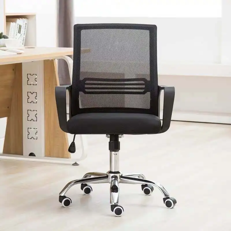 Office Ergonomic Mesh Executive Computer Simple Adjustable Swivel Chairs with Arm Rest Lumbar Support Furniture Set Wholesale image 6