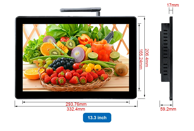 Small Size All In One Computers Indoor Wall Mount Capacitive LCD Touch Screen Window System Industrial Computer