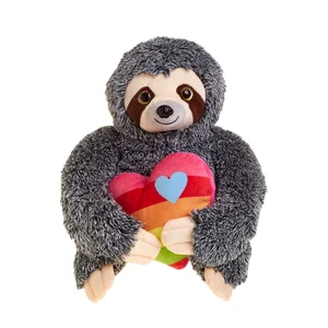 Hot Sale Baby Gift Super Soft Stuffed Animal Sloth Plush Toys With Heart