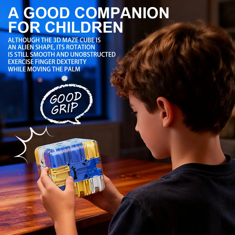 3D Road Building Maze Cube Puzzle for Kids