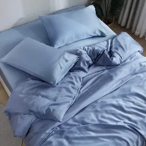 Eco Friendly Naturally Soft 100% TENCEL Eucalyptus  Bedding Sheet  Lyocell Tencel Beddings  Duvet Cover with Pillowcase