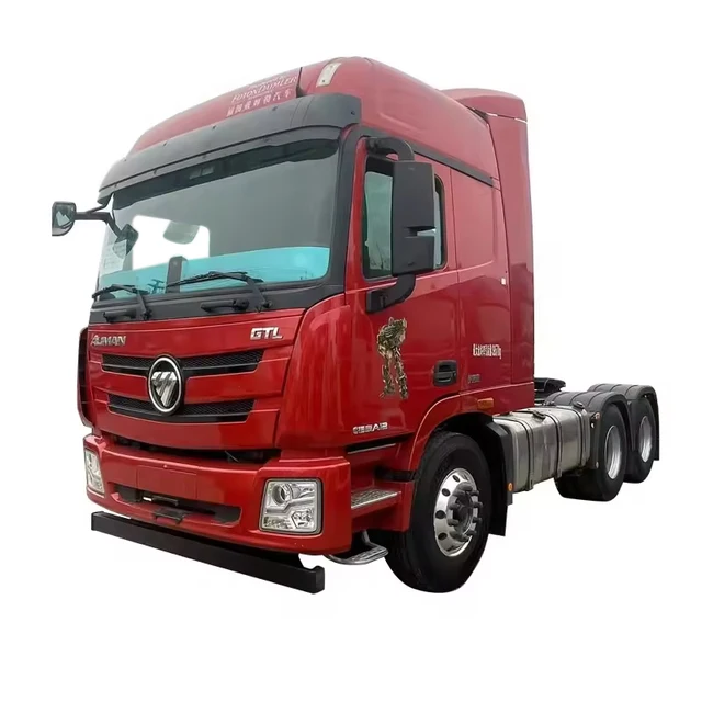 High quality Foton Auman GTL used 6X4 diesel logistics transport tractor