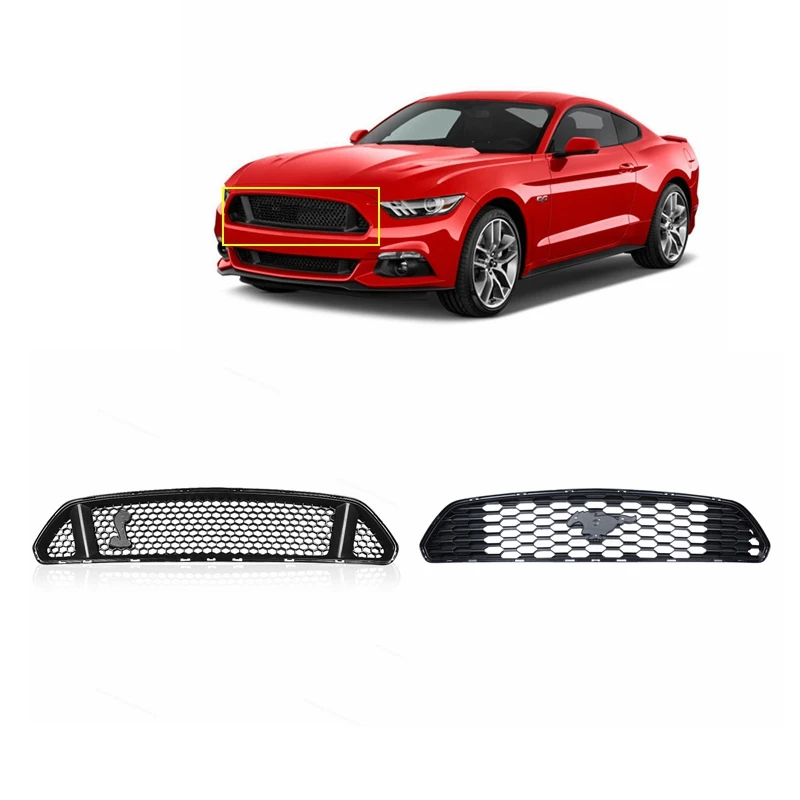 auto parts front body kit upgrade grill bumper upper grille for ford mustang 2015 2016 2017