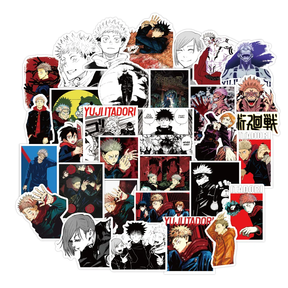 50pcs popular japan anime jujutsu kaisen pvc stickers for boy notebook laptop phone custom cartoon gojo satoru sticker buy jujutsu kaisen stickers jujutsu kaisen gojo satoru product on alibaba com