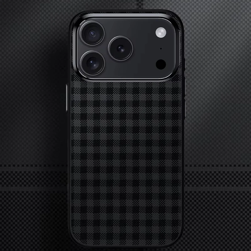 Чехол для iPhone 17 Pro Max 2025 из арамидного волокна с магнитом, ультратонкий противоударный жесткий чехол с металлической подставкой для камеры