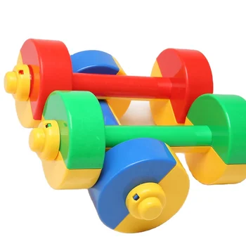 Hollow plastic dumbbell Hand Dumbbells Household Aerobic Exercise Kids Toy