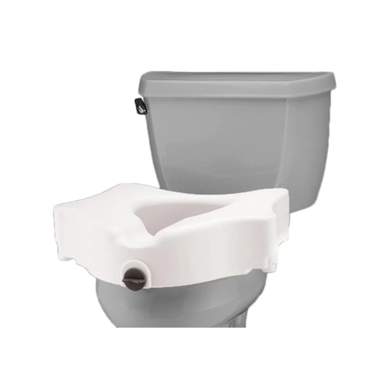 Ba359 Bathroom Safety Extender Toilet Seat Riser With Handles Portable Elevated Raised Toilet