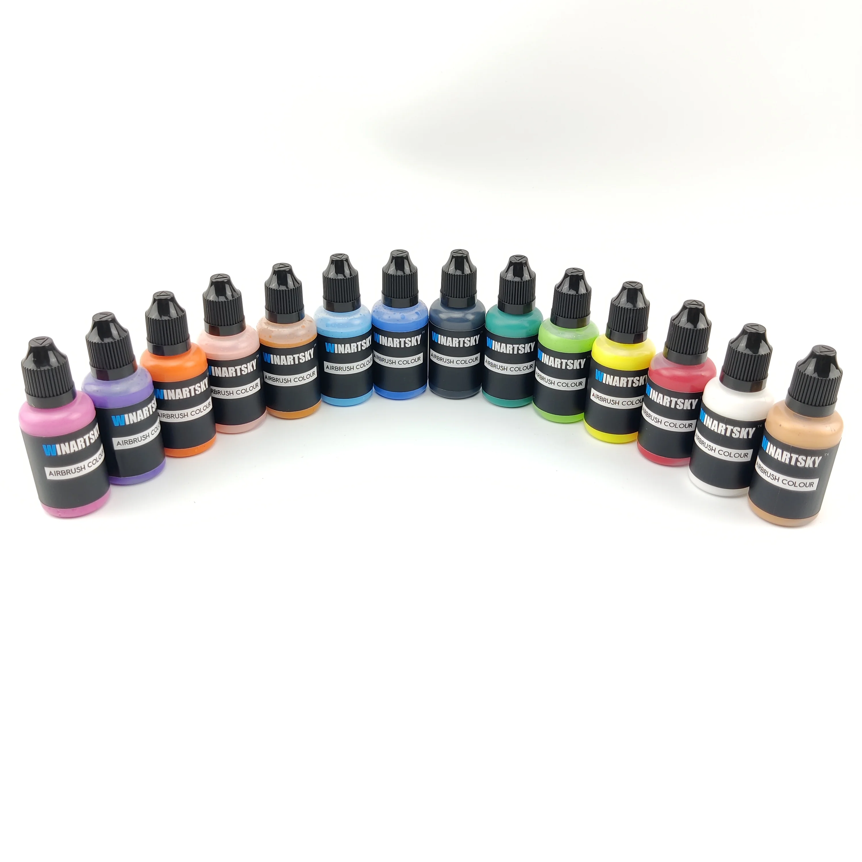 14colors Airbrush Paint Set (30ml Each),Water Based Airbrush Paint Kit