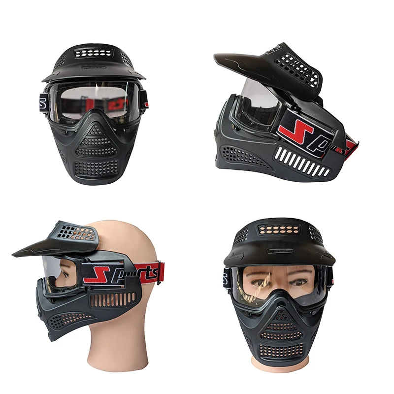 Custom Paintball Helmets Archery Tag CS Game Equipment Full Face Helmet for Kids and Adult