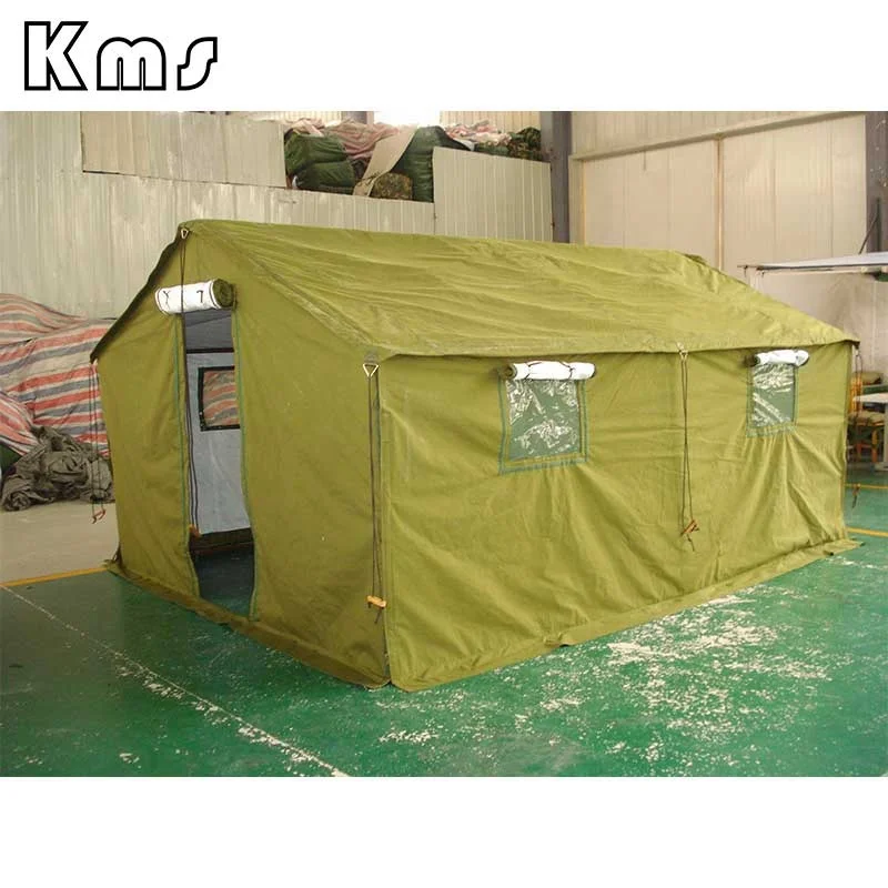 KMS Professional Customized Area Canvas Fabric Waterproof Winter Camping Tent Steel Outdoor Tactical Winter Tent