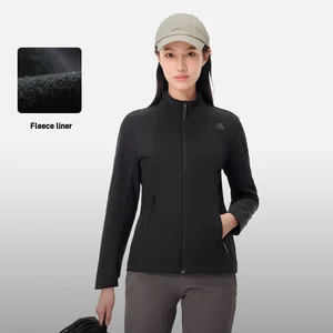 For Pelliot 2026 Women's Slim Soft Shell Coat Windproof Fleece-Lined Casual Hiking Jacket Zipper New Arrival for Outdoor Adventu