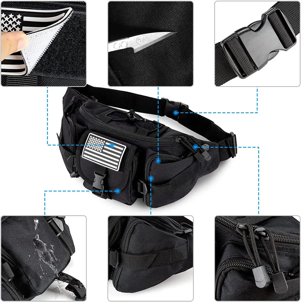 FREE SAMPLE Assault Fanny Pack Men's Water Proof Waistpack Practical EDC Bag Training Belt Bag