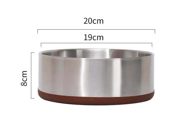 304 Stainless Steel Double Dog Bowl Big Capacity Anti Break Dog Water Bowl Dog Food Bowl