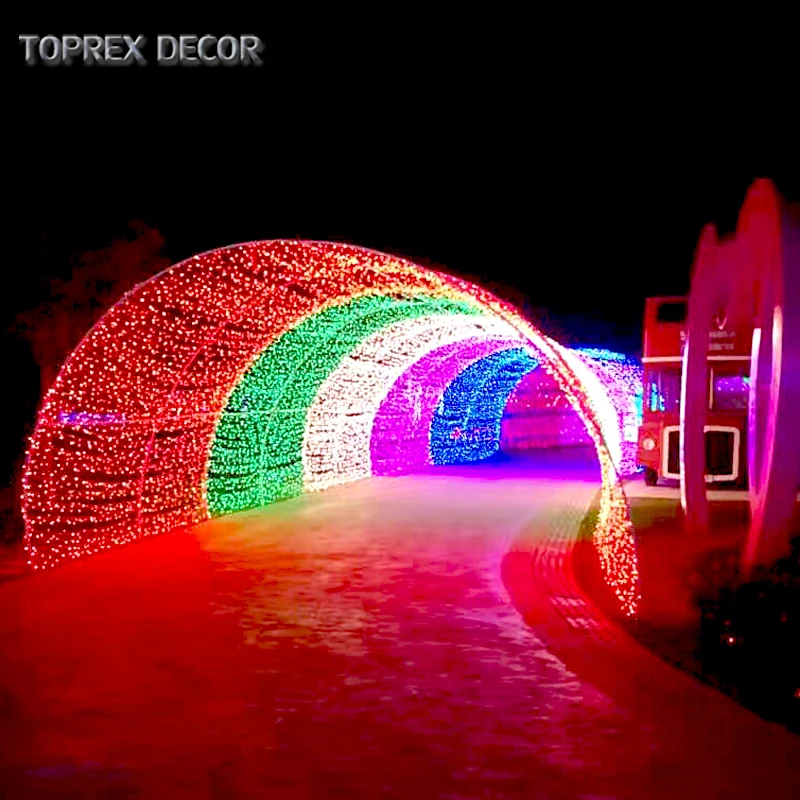 Twinkle Smart Arch Christmas Circle Archway Outdoor LED Tunnel Decoration Lights for Events RGB and White Emitting Colors IP65