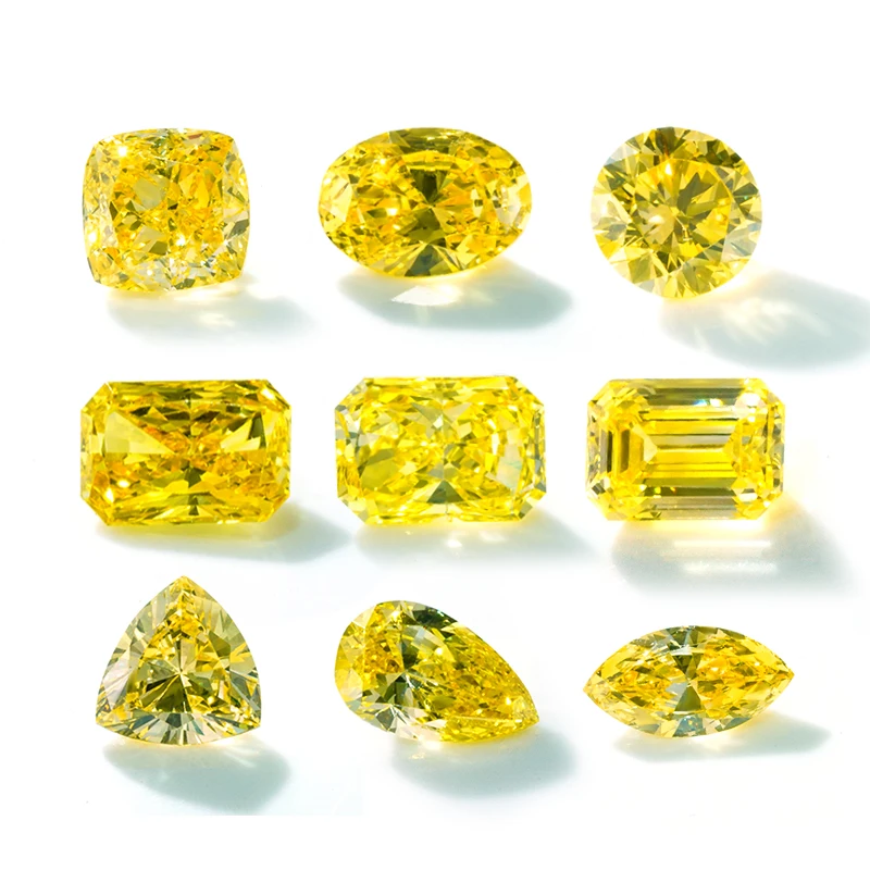 Fancy Vivid Yellow Diamond Lab Grown Pear Shape Yellow Lab  Diamonds