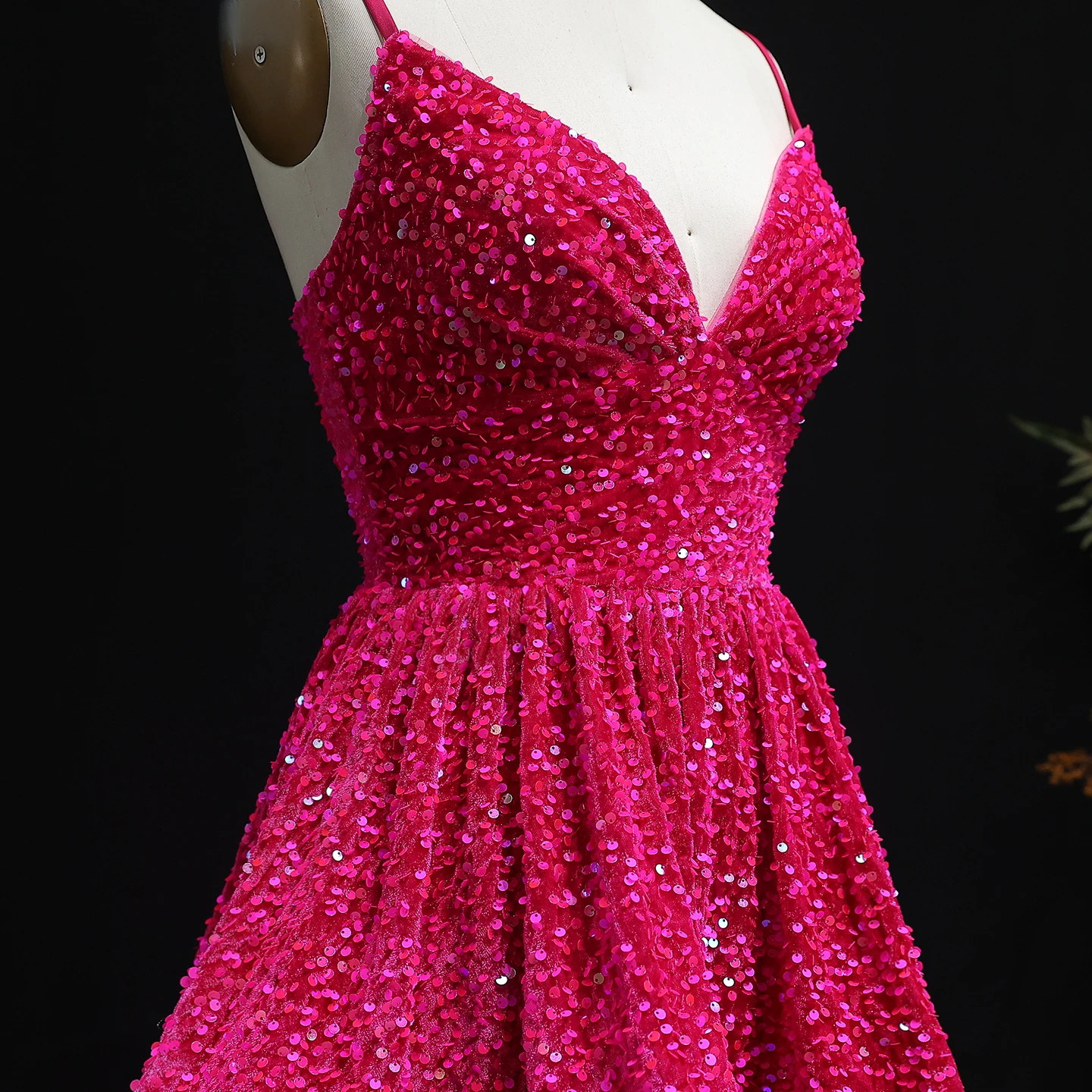 sequin hot pink mini dress Encore Strapless Sequin Mini Dress Pink main image 1