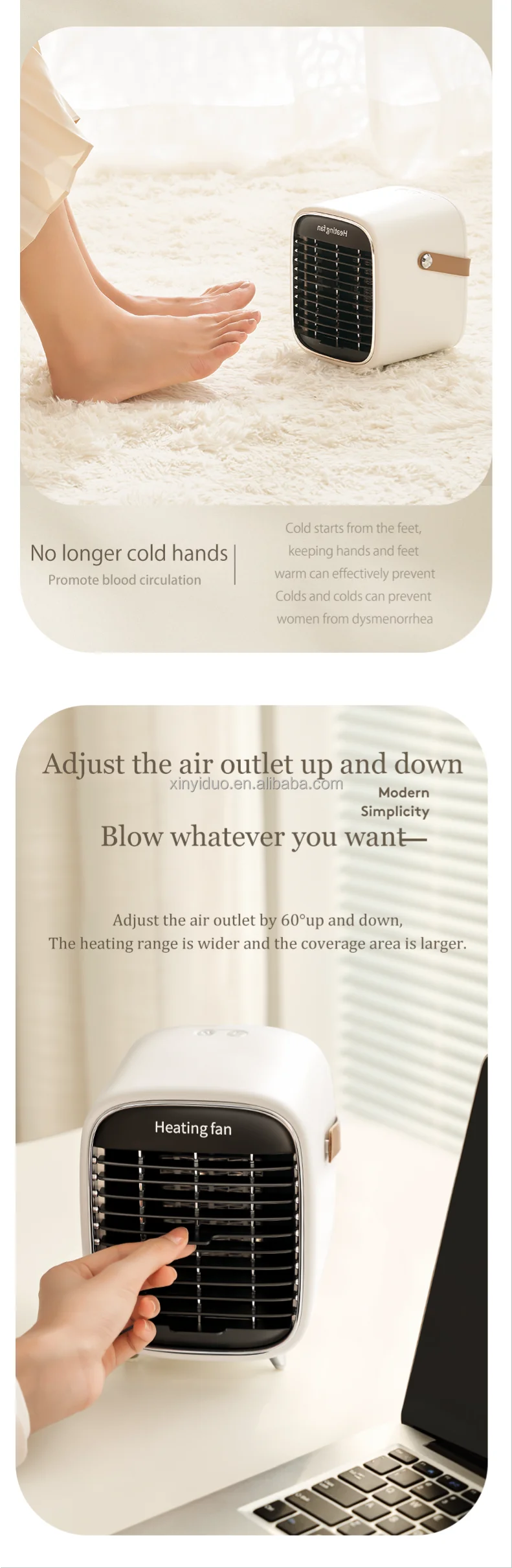 Portable Safety Fan Heaters Electric Fan Heaters Ptc Fans Heater