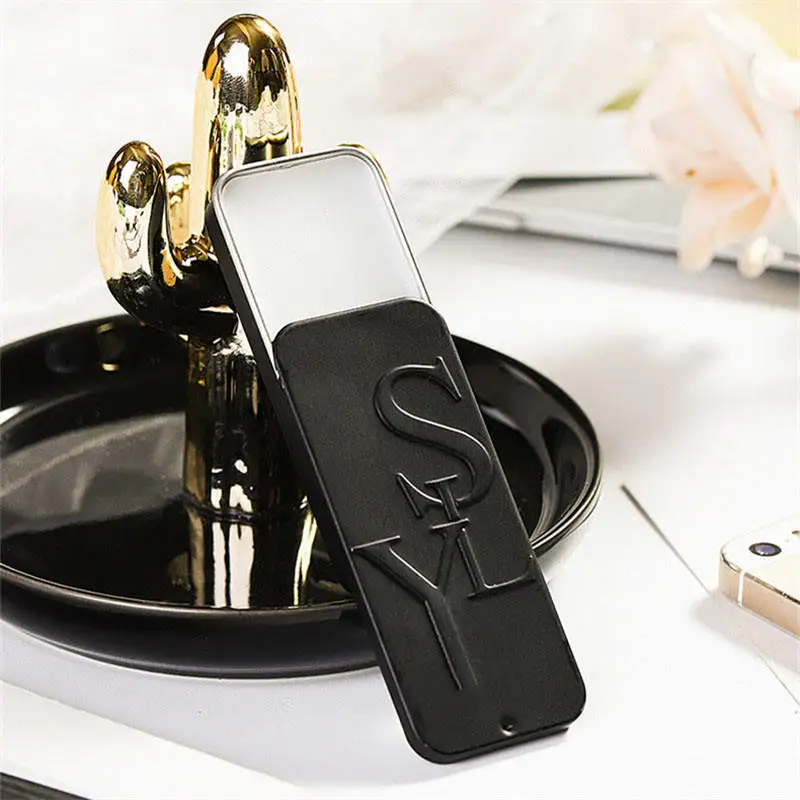 Wholesale Custom Printing Black Emboss Solid Natural Perfume Container Lip Balm Mint Rectangle Sliding Lid Tin
