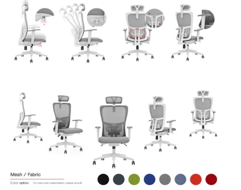 Free Sample Ergonomics Office Chair Brown Leather Cheap Office Chair