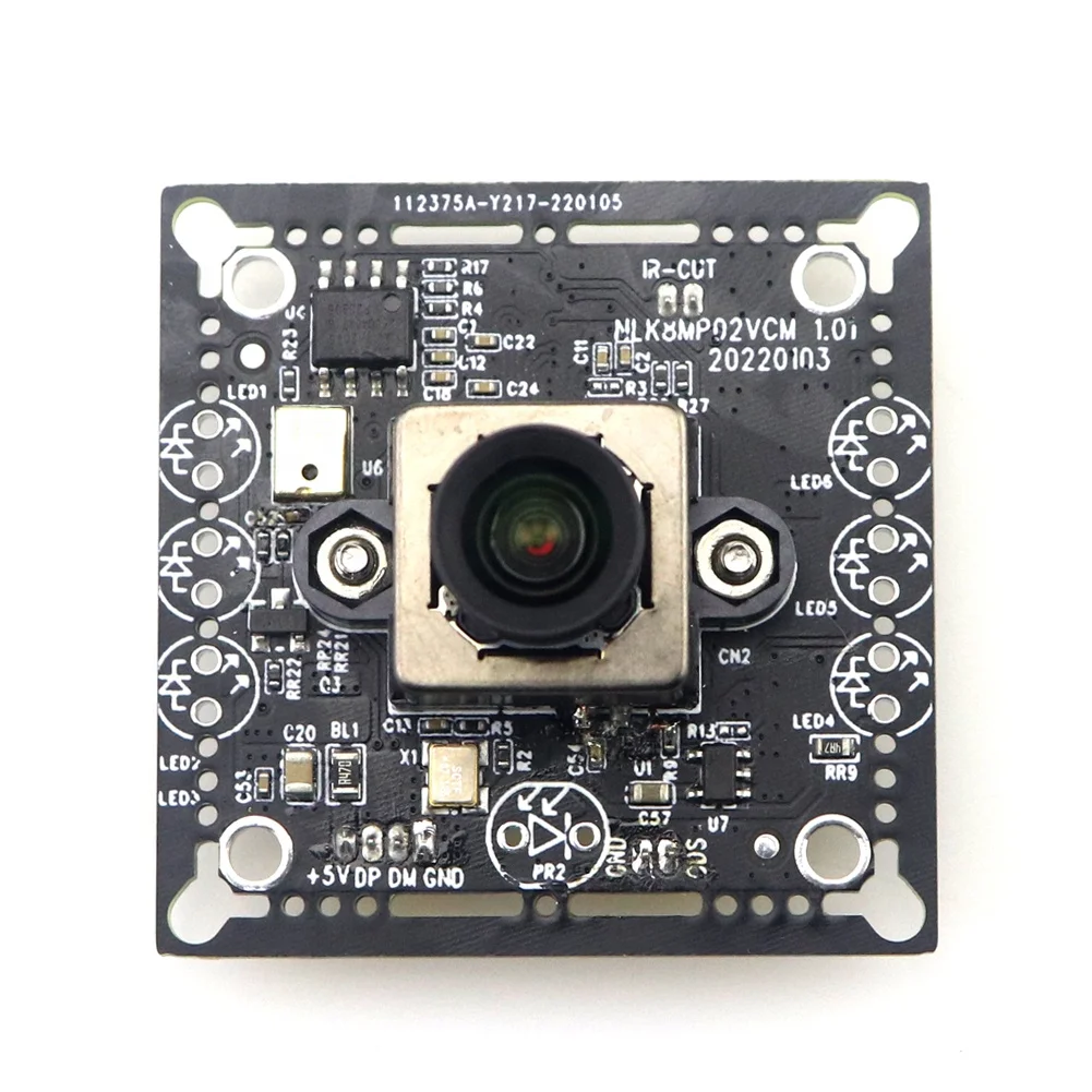 NLK OEM 5MP 8MP 4K 30fps IMX179 IMX415 Starvis Infrared PCB AF USB Camera Module For CCTV Camera
