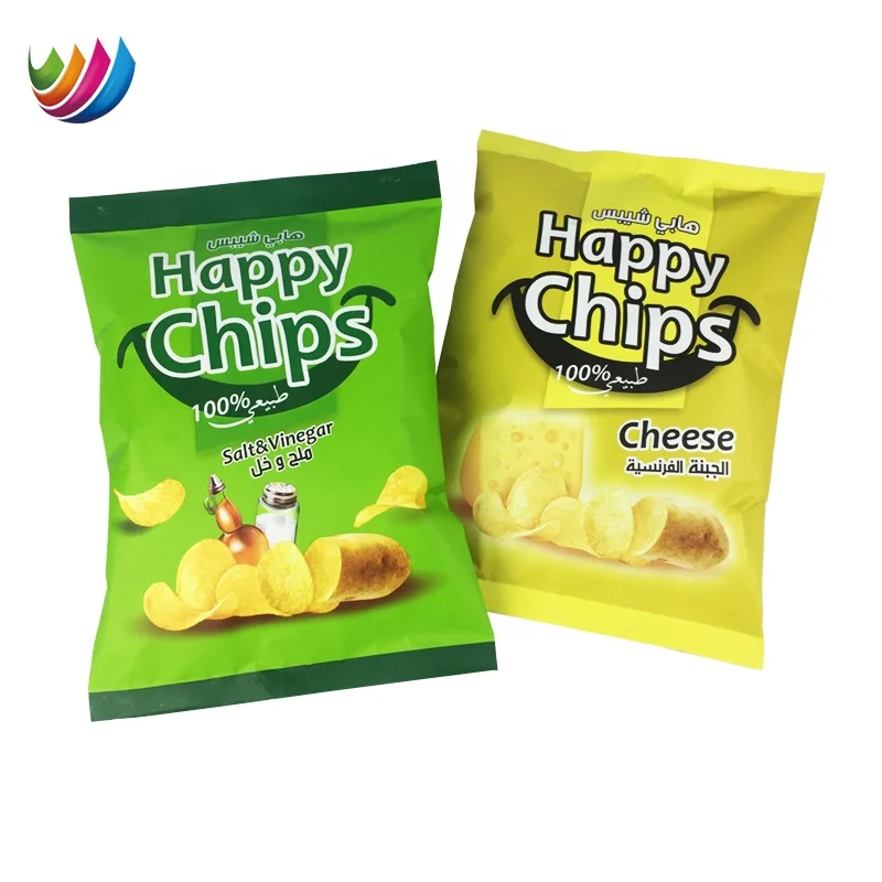 Custom Print MOPP CPP Mylar Flat Pouch Plastic Foil Plantain Potato Chips Packaging Bag