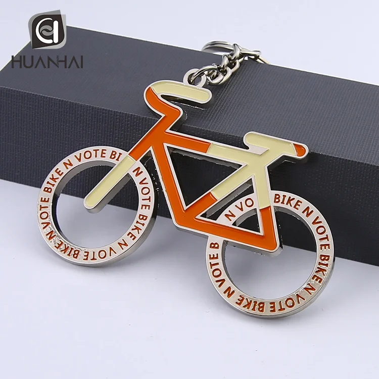 Bicycle Keychain - Detailed Bronze Metal Pendant, 50mm, Handmade In Berlin