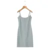 gray slip dress