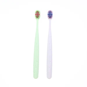 Modern New Style Free Sample Factory Wholesale Toothbrush for Adults Colorful Bristles Pure Color Simple Life