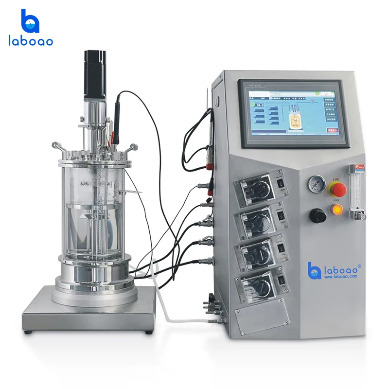 LABOAO Lab Scale 5L Bioreactor Fermenter Elevate Your Cell Culture Research with Precision Control