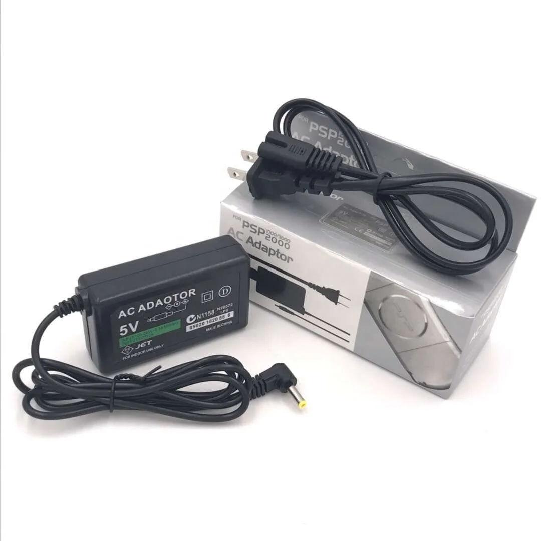 PSP用5V ACアダプター、家庭用壁掛け充電器、電源コード、ソニー