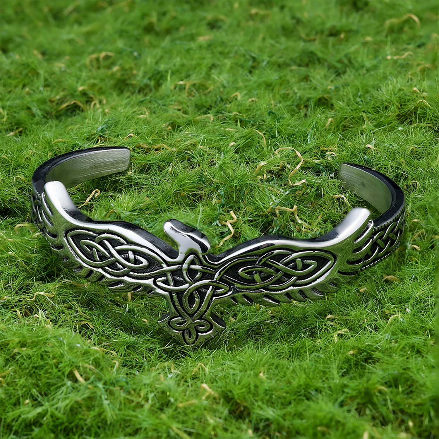 Stainless Steel Eagle Cuff Bracelet - Vintage Punk Jewelry