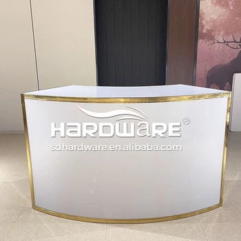 パーティー中古バー家具ハーフアークシェイプホワイトバーカウンター