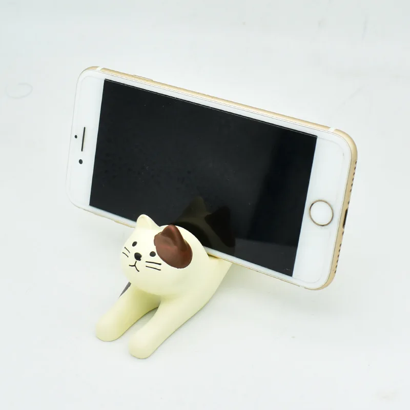 ins birthday gift girl ornaments Zakka grocery decole resin lazy cat mobile phone bracket