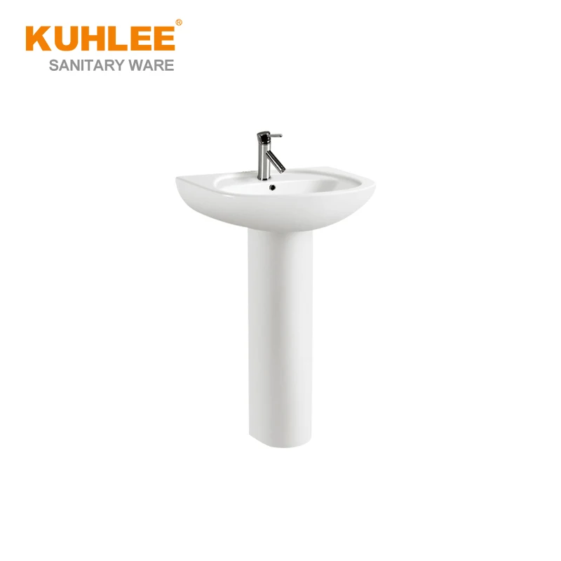 Two Piece Water Closet Ceramic Sanitary Ware Toilet Seat with Wash Basin Lavabo Sink Stand Pedestal Set