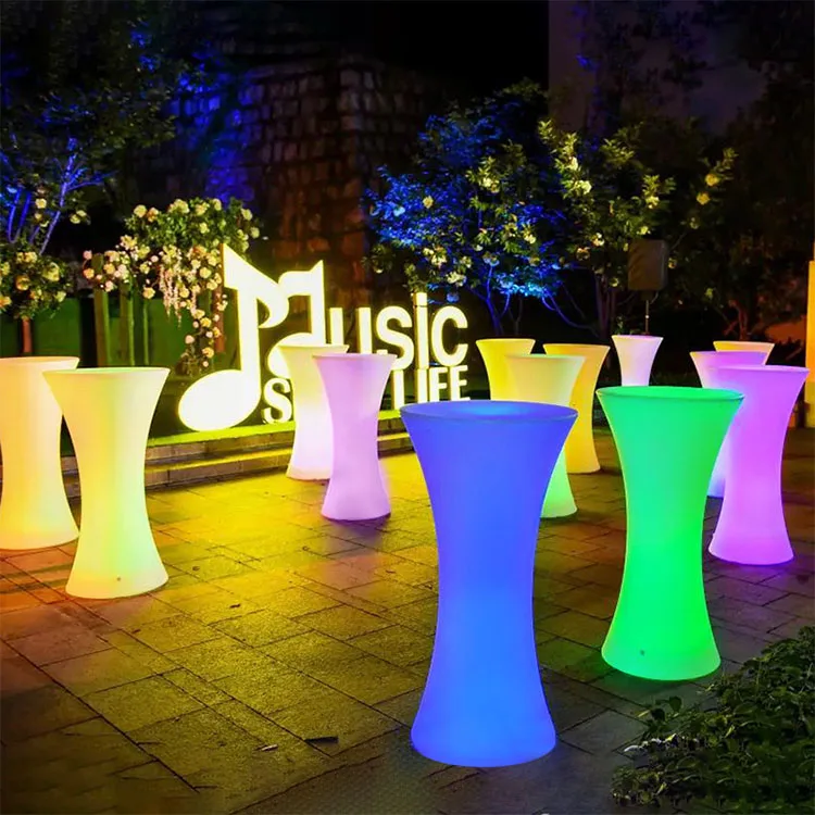 Party Led Table For Bar Waterproof Wedding Bar Glowing Bar Chair