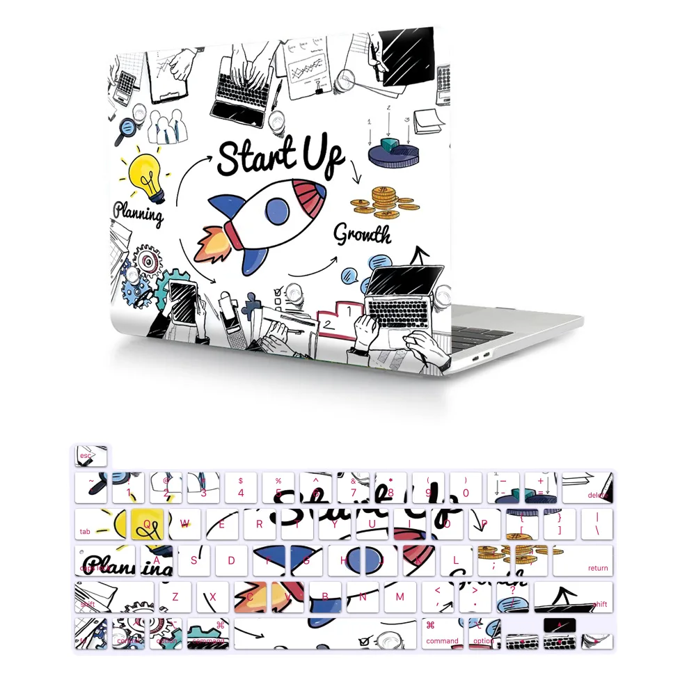 2 in 1 Laptop Color Style Design  Print Custom Hard case Cover for macbook Pro 13 A2159 2019 17 Inch Laptop Cover