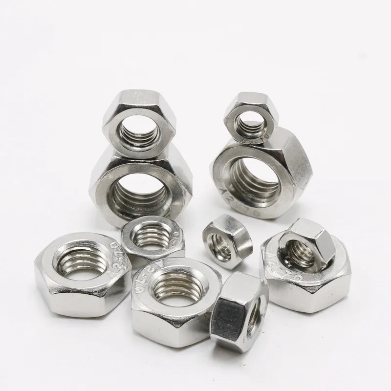 Nylon Locking Nut M6 M8 M24-Stainless Steel Hexagonal Nut with Galvanized Zinc Plated Polished Waxed Finish Mining ISO Standard manufacture