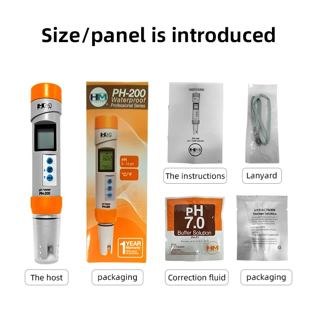 Hm Ph200 Ph Test Pen Ph Meter Water Acidity Meter Water Ph Value For