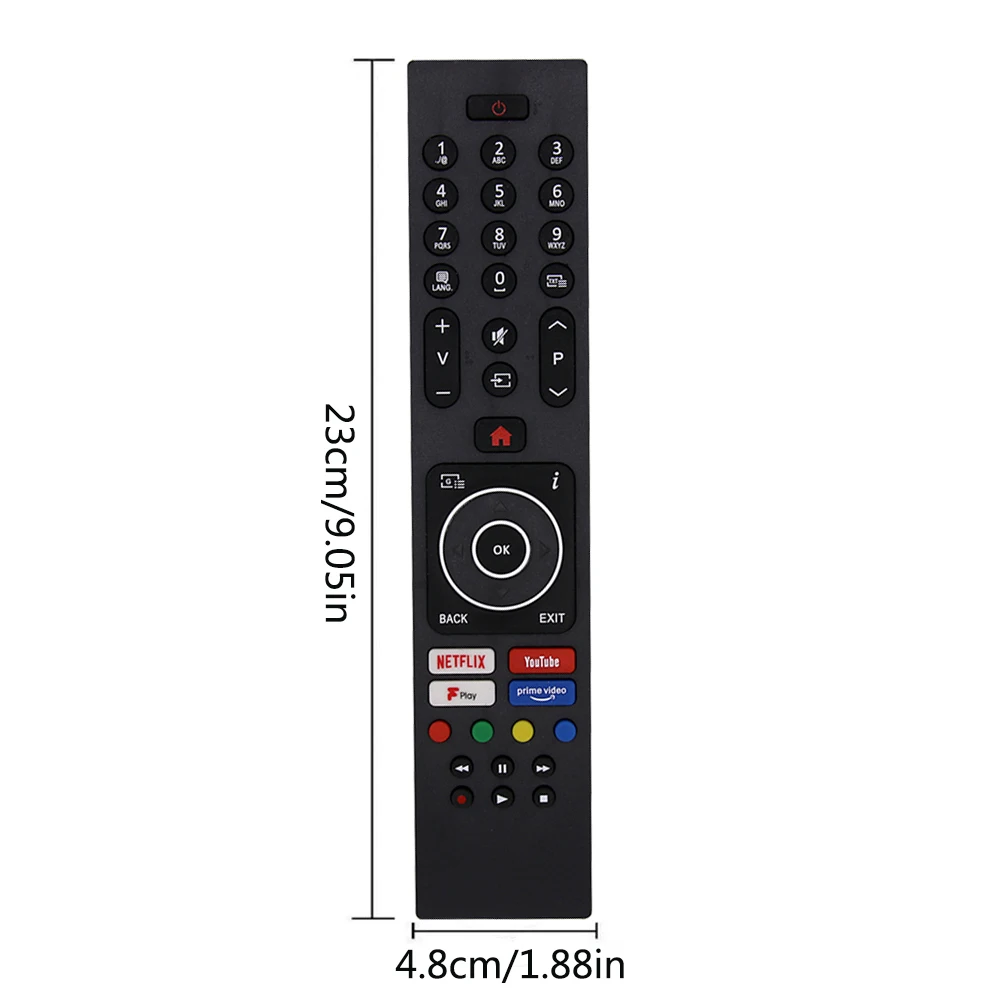 Universal Remote Control RC43137P for  Bush Digihome Finlux Electriq Smart TV with Netflix/Youtube/FPlay/Prime Video