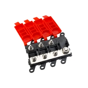 DIY 400A 70V Auto M5 M8 ANM Midi Mega PPS Bolt-on Car Audio Studs Terminal Afs Fuses Holder with Silicone Rubber Cover Cap