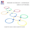 Couleur Medium 28cm (10 cercles + 10 boucles)
