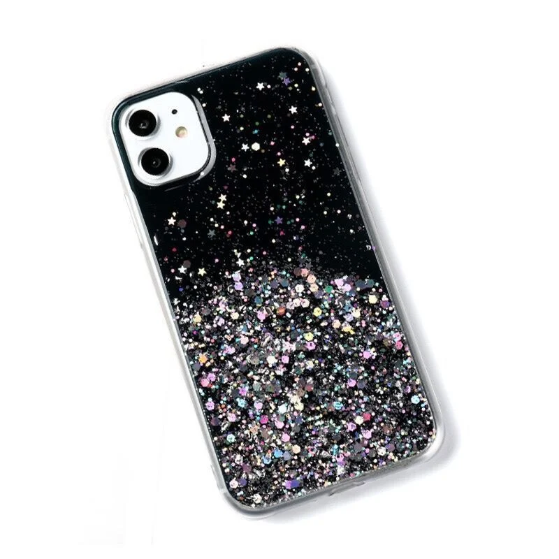 Floating Cute TPU transparent protective case Liquid Glitter Phone Case for iPhone 16 15 14 13 plus pro max